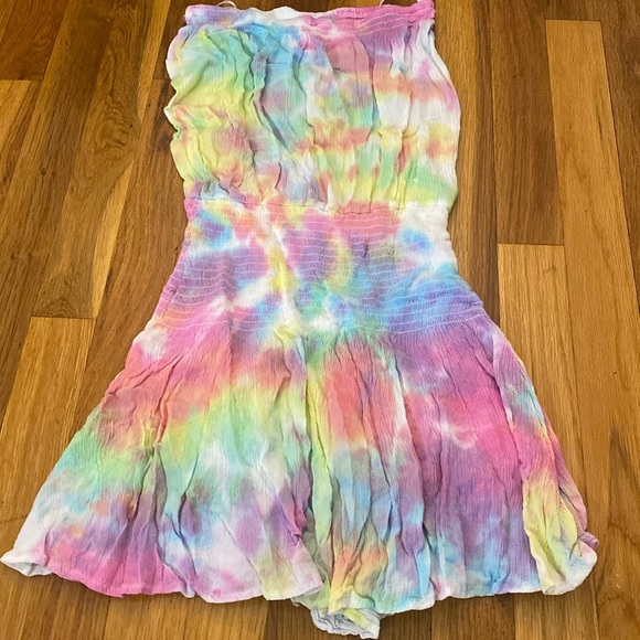 Katie J NYC Multicolor Tie Dye Strapless Dress Size L - Picture 1 of 7